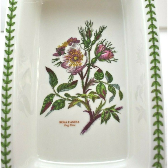 Portmeirion Botanic Garden Rosa Canina Dog Rose Rectangular Baker 10" - Picture 2 of 3